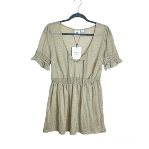 New Mama Licious Maternity Short Sleeve Peplum Top Large